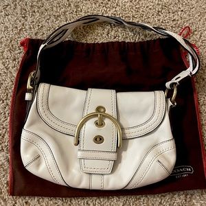 Coach off-white baguette purse